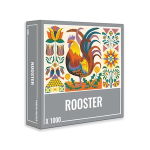 Coq Puzzle de 1000 pièces magnifiquement illustré pour adultes, par Cloudberries image 1