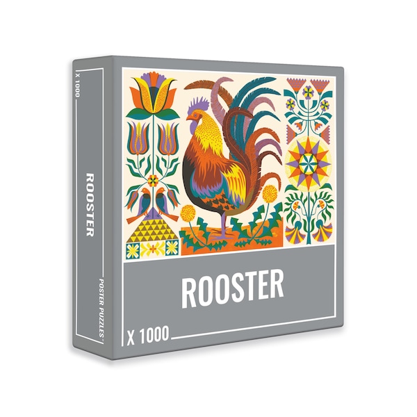 Rooster – Beautifully Illustrated 1000-Piece Puzzle for Grown Ups, by Cloudberries