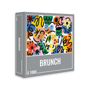 Brunch Premium 1000-Piece Modern Jigsaw Puzzle with Coffee, Eggs, and Bacon! Made in Europe by Cloudberries.