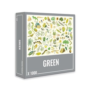 Green – Premium 1000-Piece Green Jigsaw Puzzle for Adults Featuring Animals, Plants and Nature Scenes!