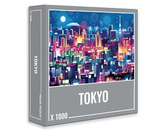 Tokyo – Premium 1000-Piece Jigsaw Puzzle for Adults with Japanese Theme. Fun, Difficult Skyline Puzzle with Buildings and Skyscrapers