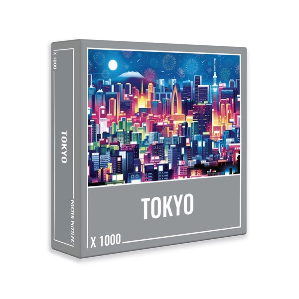 Tokyo – Premium 1000-Piece Jigsaw Puzzle for Adults with Japanese Theme. Fun, Difficult Skyline Puzzle with Buildings and Skyscrapers