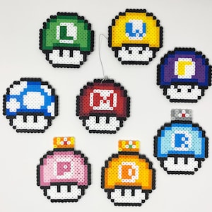Super Mario Perler Beads Sprite Ornements