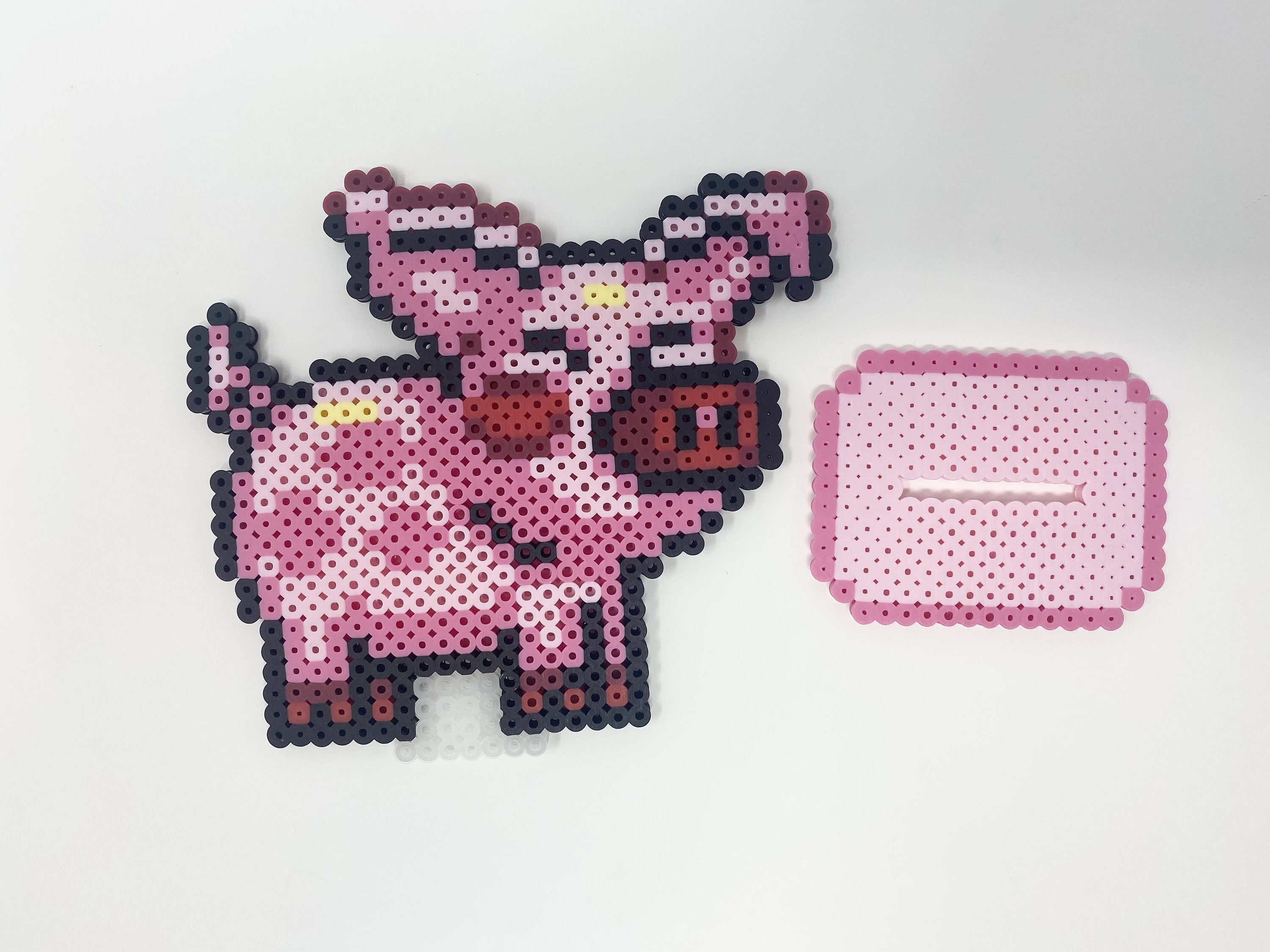 Pink Pig Perler Bead Sprite - Animal - Etsy