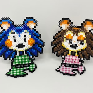 Mabel and Sable Perler Bead Sprites