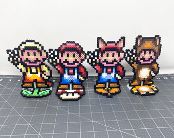 SMB3 Mario Power up Perler Bead Sprites