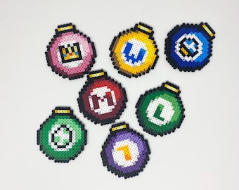 Super Mario Perler Bead Sprite Ornaments - Etsy UK