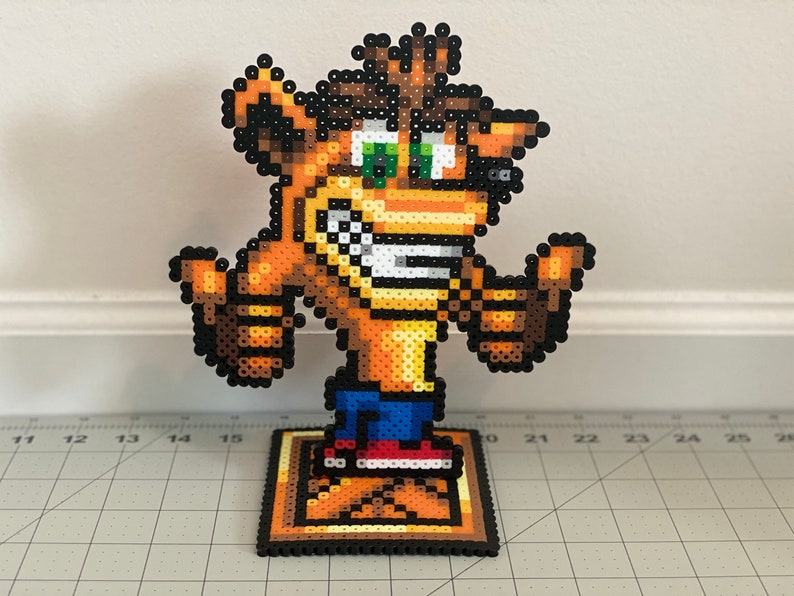 Crash Bandicoot and Coco Perler Bead Stands Etsy
