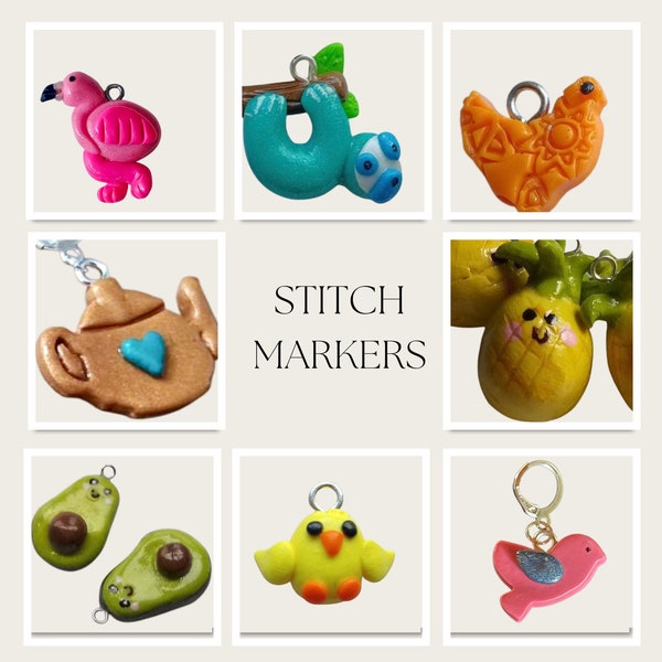 Polymer Clay Stitch Markers Etsy
