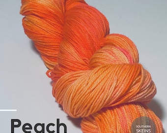PEACH | Hand Dyed Yarn | Knitting Yarn | Crochet Yarn | Indie Yarn | Sock Yarn | Sport Yarn | DK Yarn | Bulky Yarn | Sweater Quantity