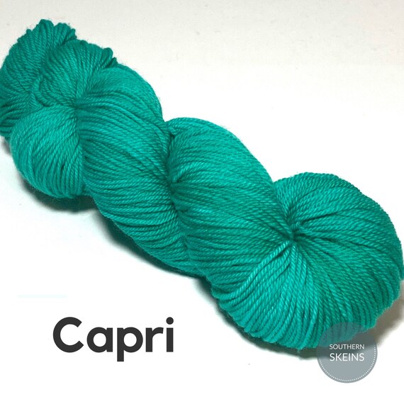 CAPRI Hand Dyed Yarn Knitting Yarn Crochet Yarn Indie - Etsy