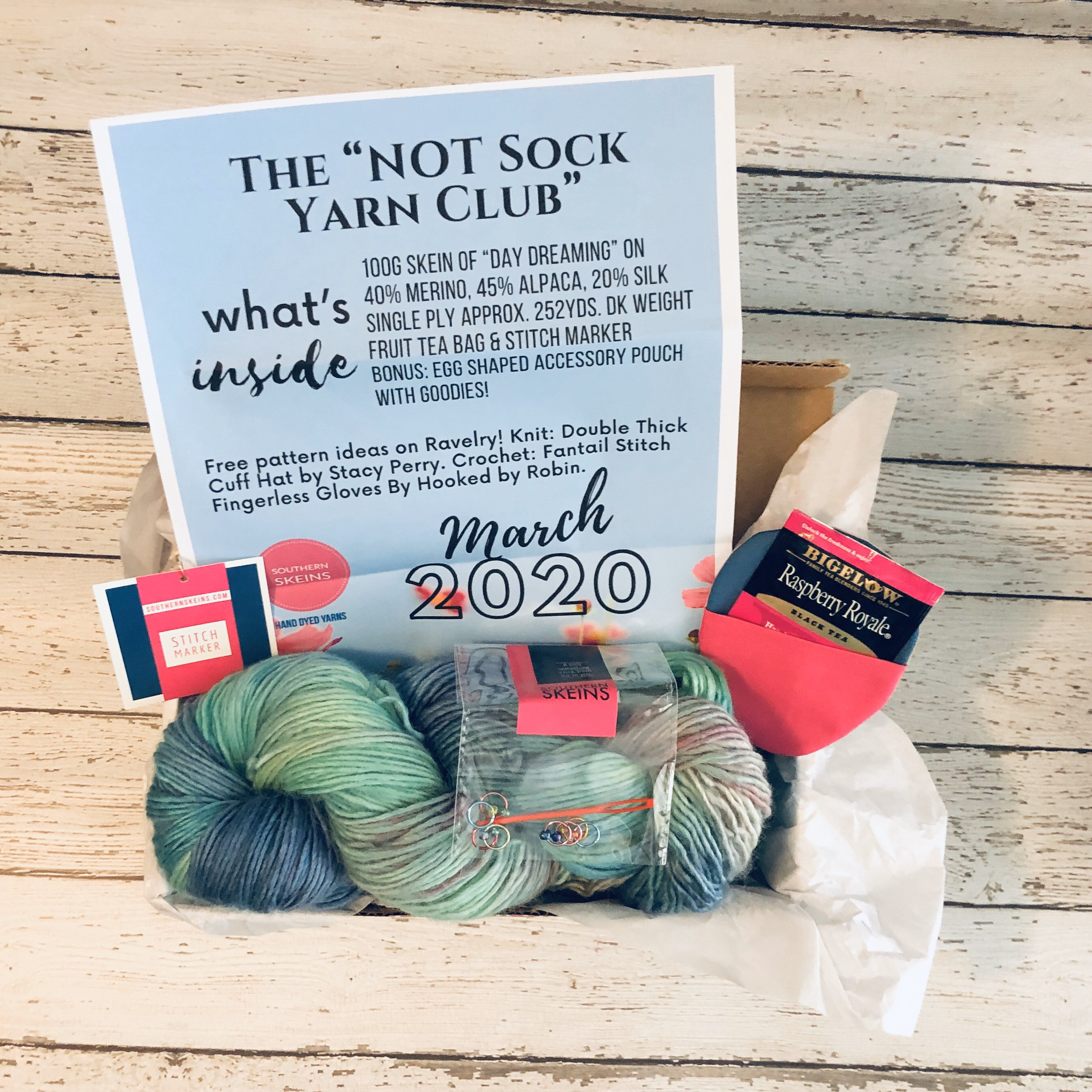 2021 October NOT Sock Yarn Club Hand Dyed Yarn Subscription Box