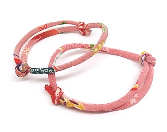 Japanese KIMONO bracelet | PINK multi, Kimono accessory, amulet, gift for her, couple gift, friendship bracelet, for teen, Birthday, 謹賀新年