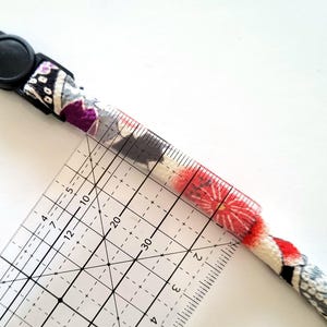 ADULT cat collar Japanese style | kimono cord, breakaway buckle, NEKO, gift for cat, gift for cat person, Valentine, Lunar New Year, Xmas image 3
