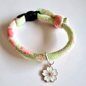 ADULT cat collar Japanese style | kimono cord, breakaway buckle, NEKO, gift for cat, gift for cat person, Valentine, Lunar New Year, Xmas image 9