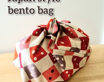 Japan style Bento Bag | azuma bag, origami bag, lunch bag, eco friendly, plastic free, Washable, Reusable, back2school, gift for teen, 謹賀新年
