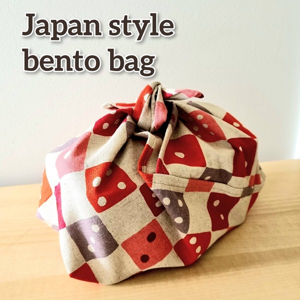 Japan style Bento Bag | azuma bag, origami bag, lunch bag, eco friendly, plastic free, Washable, Reusable, back2school, gift for teen, 謹賀新年
