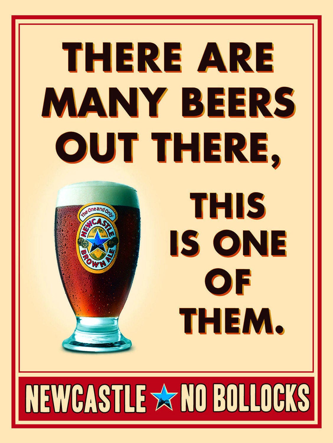 Newcastle Brown Ale Beer Metal Sign Vintage Retro Etsy