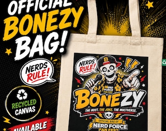 Official Bonezy Nerd Force Fan Fest Tote Bag