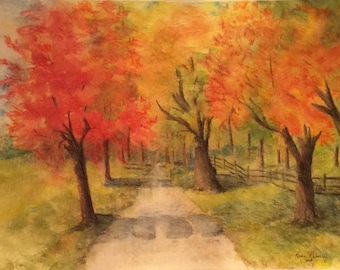 Autumn Road (Giclée  print)