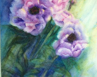 Dreaming of Peonies (Original Watercolor)