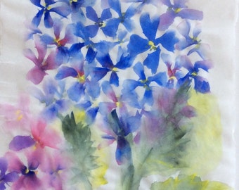 Blue Hydrangeas (Original Watercolor)