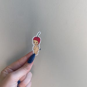 Cherry Baby Angel Sticker | Whimsical Vinyl Sticker | Cute Aesthetic Waterproof Decal | Sonny Angel Sticker