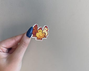 Stardew Valley Chicken Sticker | Pixel Art Vinyl Sticker | Cozy Gamer Aesthetic | Nonsense Market