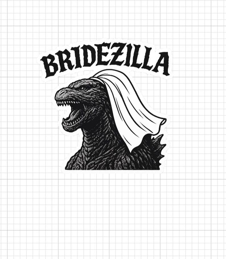 Bridezilla Sticker | Funny Wedding Vinyl Decal | Bachelorette Party ...