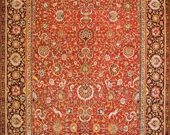 19th Century Indian Agra Carpet