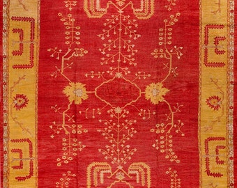 Antique Oushak Carpet 12' 10'' x 15' 0'' ,  391.2 cm x  457.2 cm