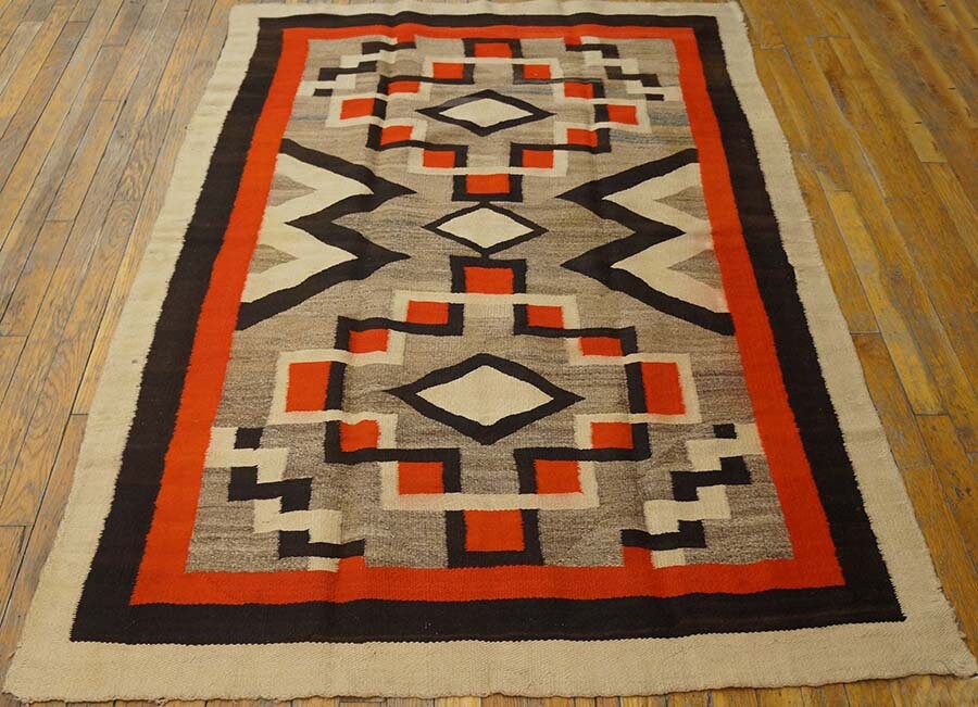 Antique 1880’s Navajo Rug 4’ x 5’