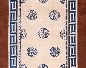 19th Century Chinese Peking Carpet in Kangxi Style