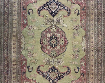 19th Century N.E. Persian Khorassan Moud Carpet