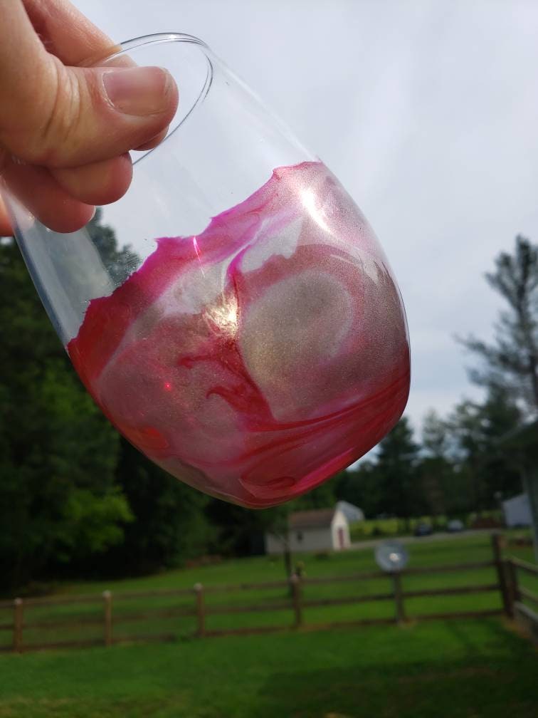 Stained Glass Wine Glasses Etsy