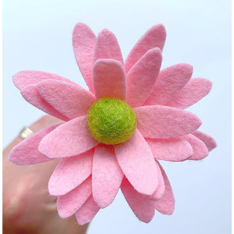 Pink Felt Daisy Felt Flower Forever Flower Single Stem Etsy