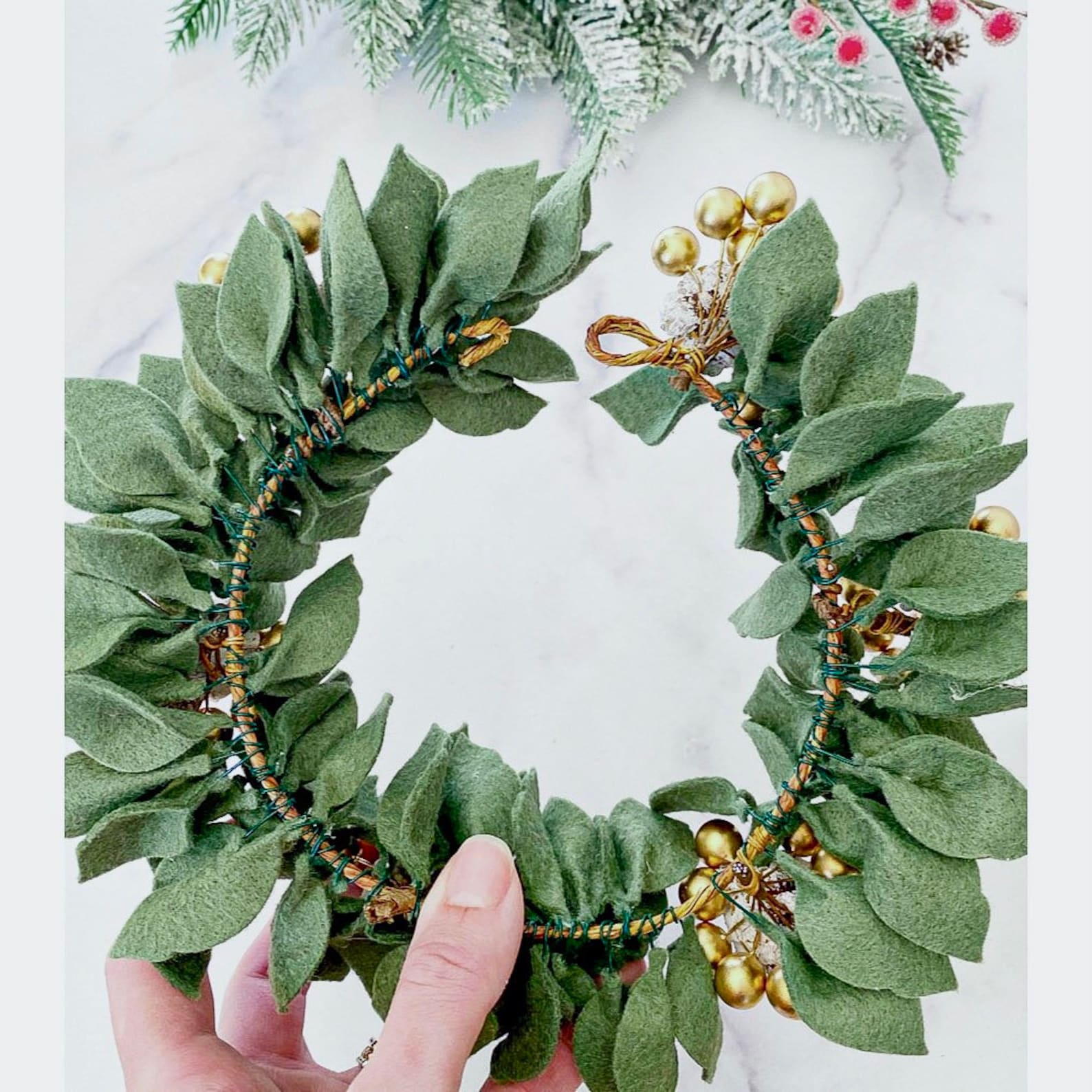 Christmas candle wreath ring candle wreath centerpiece Olive Etsy