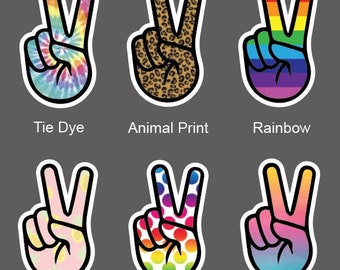 Small Gift Matte Rainbow Peace Sign Vinyl Stickers Laptop stickers