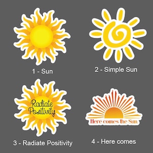 Sun Sticker - Sunshine Sticker - Water Bottle Sticker - Laptop Sticker - Stickers