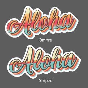 Aloha Sticker - Hello Sticker - Water Bottle Sticker - Laptop Sticker - Stickers
