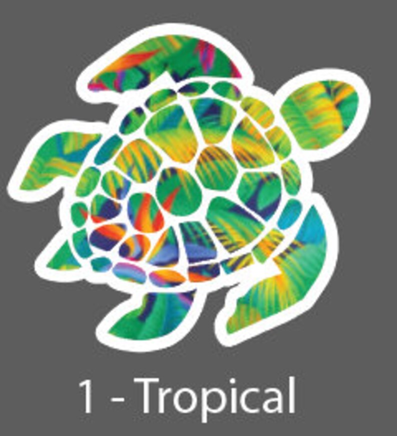 Sea Turtle Sticker Turtle Sticker Water Bottle Sticker Etsy