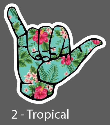 Shashka Sticker Shaka Sticker - Hang Loose Sticker - Water Bottle Sticker - Laptop ...