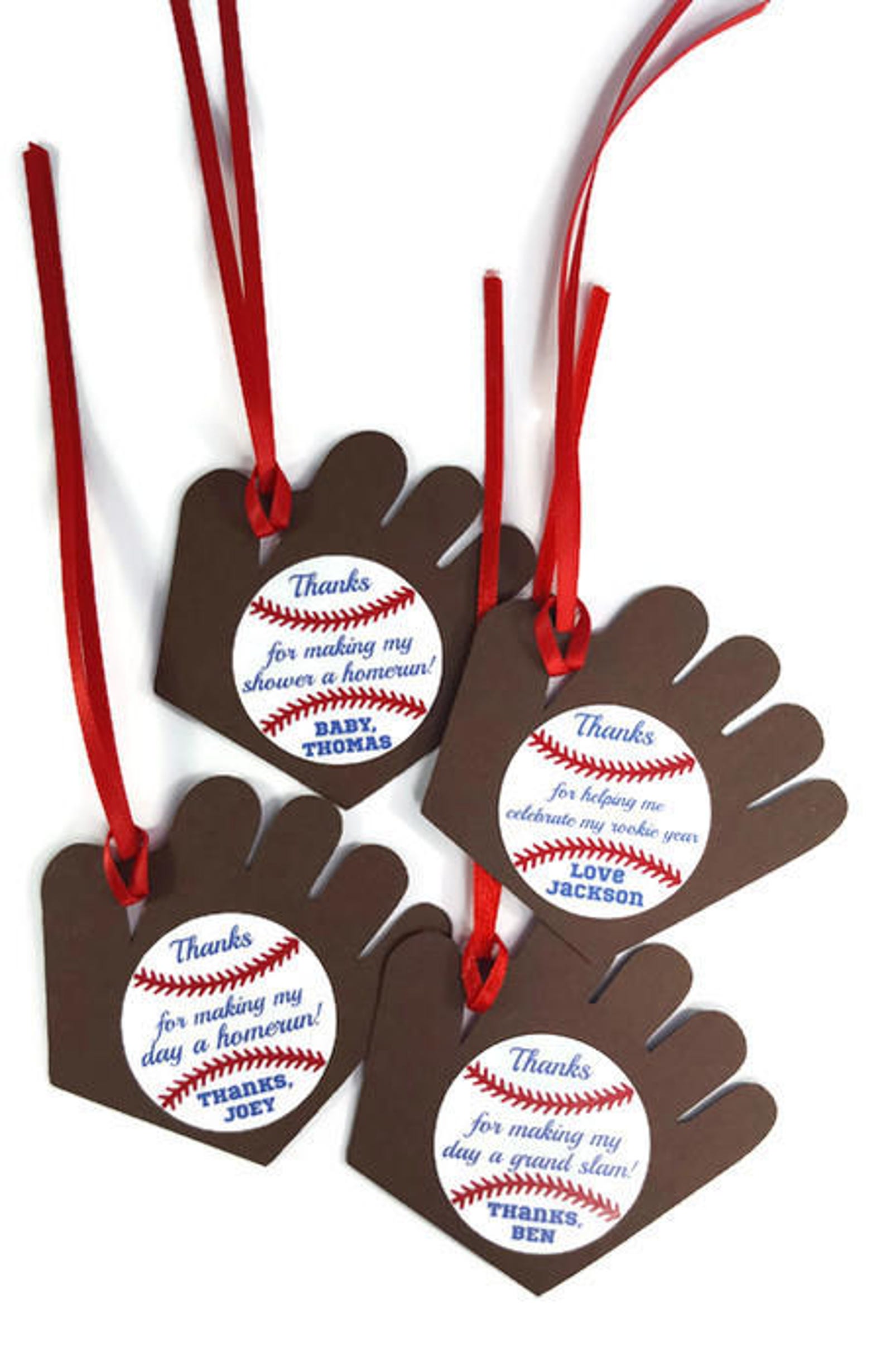 Baseball Favor Tag Set of 12 Baseball Baby Shower Etsy