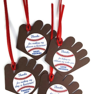 Baseball Favor Tag - Set of 12 - Baseball Baby Shower Decoration -Baseball Birthday Party - Baseball Theme - Favor Tag - Thank you tag