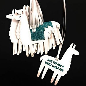 Llama Theme Party Favor - Llama Gift Tags - Favor Gift Tags - Gift Tag - Party Favor Tag - Thank you tag - Set of 12