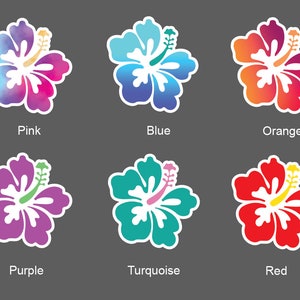 Hibiscus Sticker Hibiscus Decal Hibiscus Flower Water Bottle Sticker Laptop Sticker Stickers Decals image 1