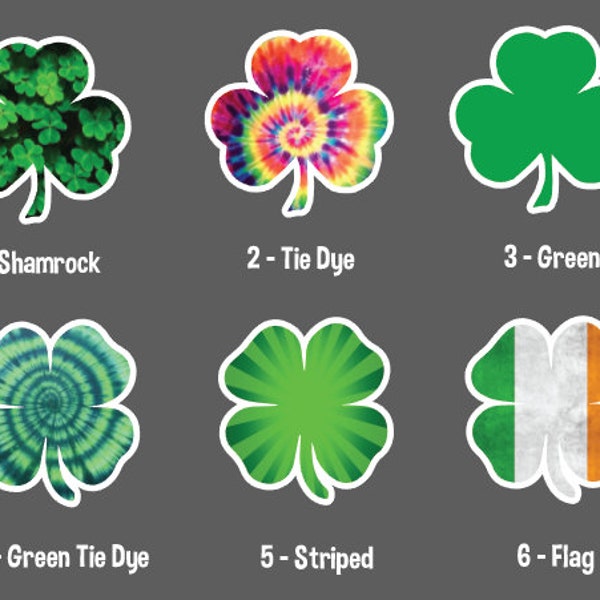 Shamrock Sticker - Clover Sticker - Four Leaf Clover - Water Bottle Sticker - Laptop Sticker - Stickers