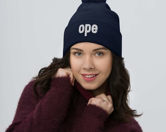 Ope Pom-Pom Beanie, Gift for Midwesterners