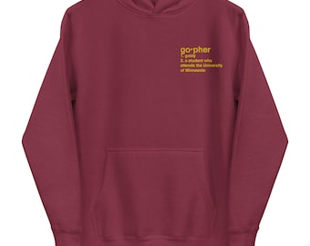 Maroon and Gold Gophers Hoodie: University of Minnesota Apparel