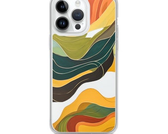 Abstract Fall Color Palette Design Clear Case for iPhone®, Phone Case that Shows Phone Color